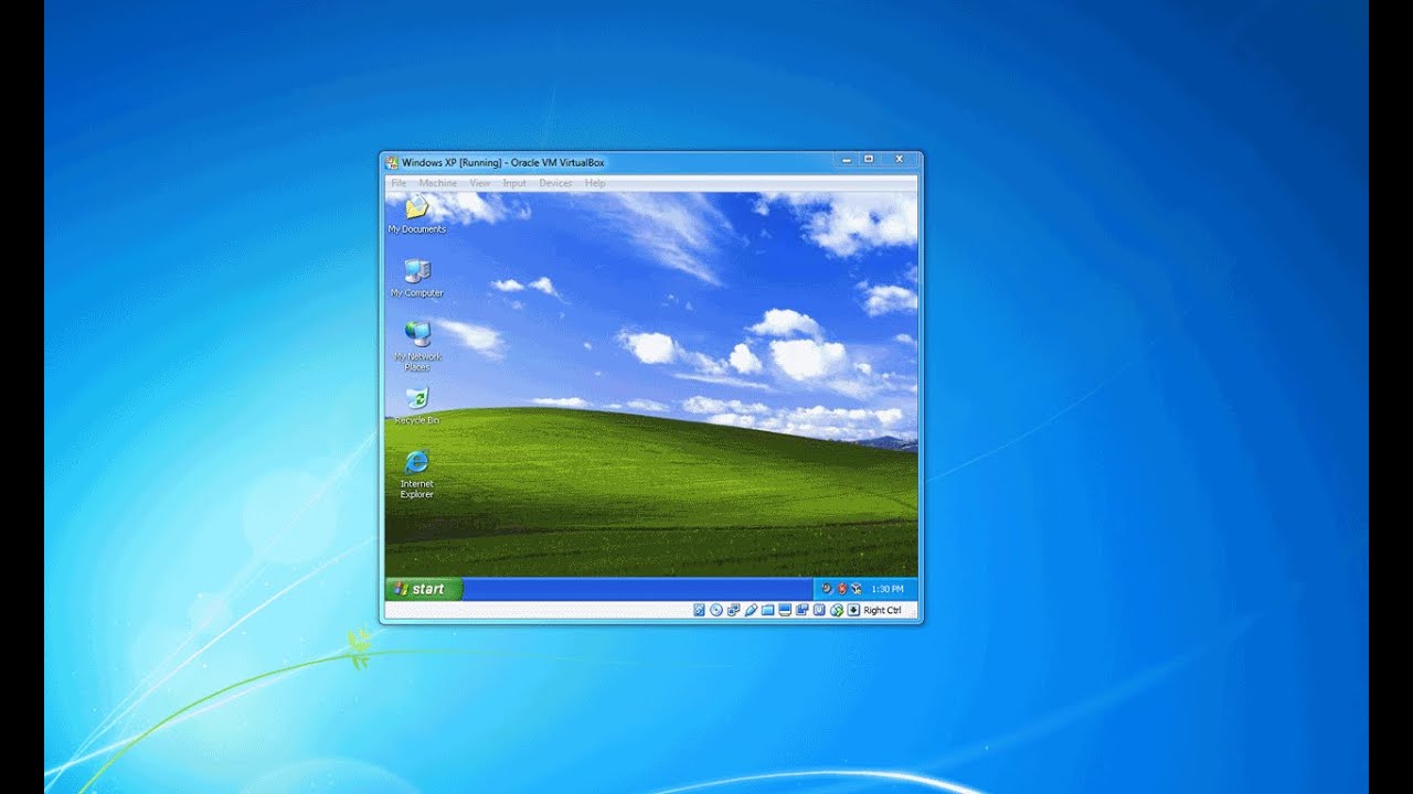 windows xp virtual image